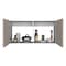 Tuhome Napoles Wall Cabinet, Two Shelves, Double Door, White/Light Gray MBZ6561 - alternate 7
